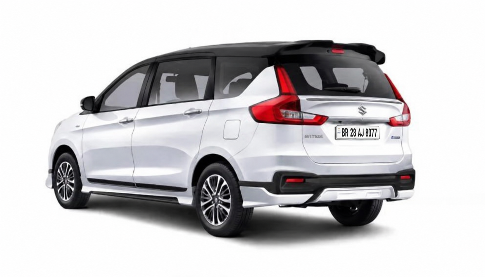 White Maruti Suzuki Ertiga for family travel from Gopalganj